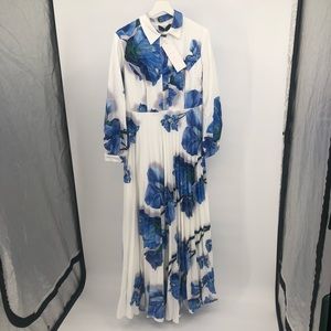 NEW! Anna H Hariri Maxi Long Sleeve Floral Dress - Size 8 US